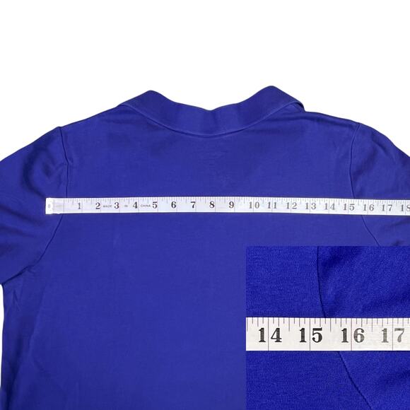 Lane Bryant Polo Style Top Plus Size 14 Blue 100% Cotton - Picture 11 of 14